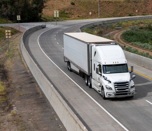 Close-up of truck with advanced technology for fleet management and ELD solutions